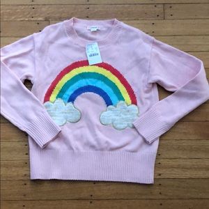 NWT Crewcuts rainbow sweater sz 8